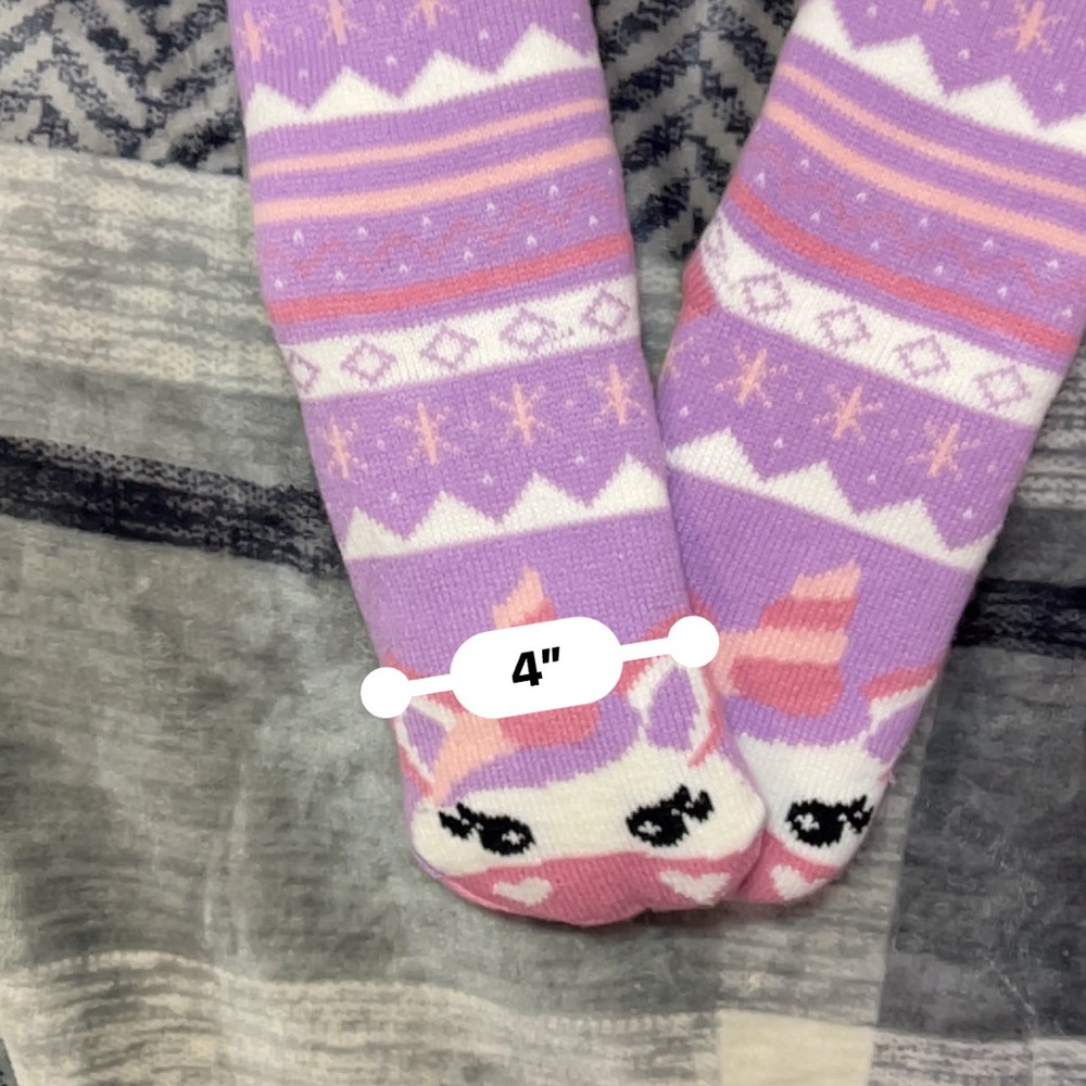 Sherpa Critter Socks - Lavender Unicorn - One Size - NWT 2010 - Picture 4 of 5